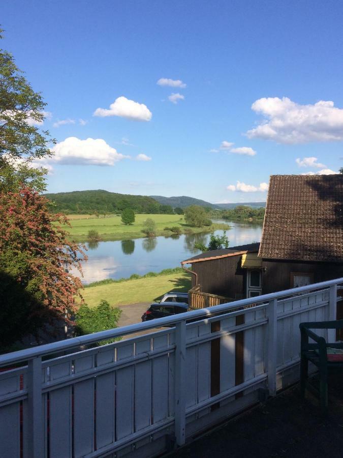 Ferienwohnung Weserblick Polle Exterior foto